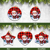 McIvor Tartan Christmas Ceramic Ornament - Santa Claus In Kilt Style